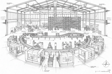 a sketch of a production unit